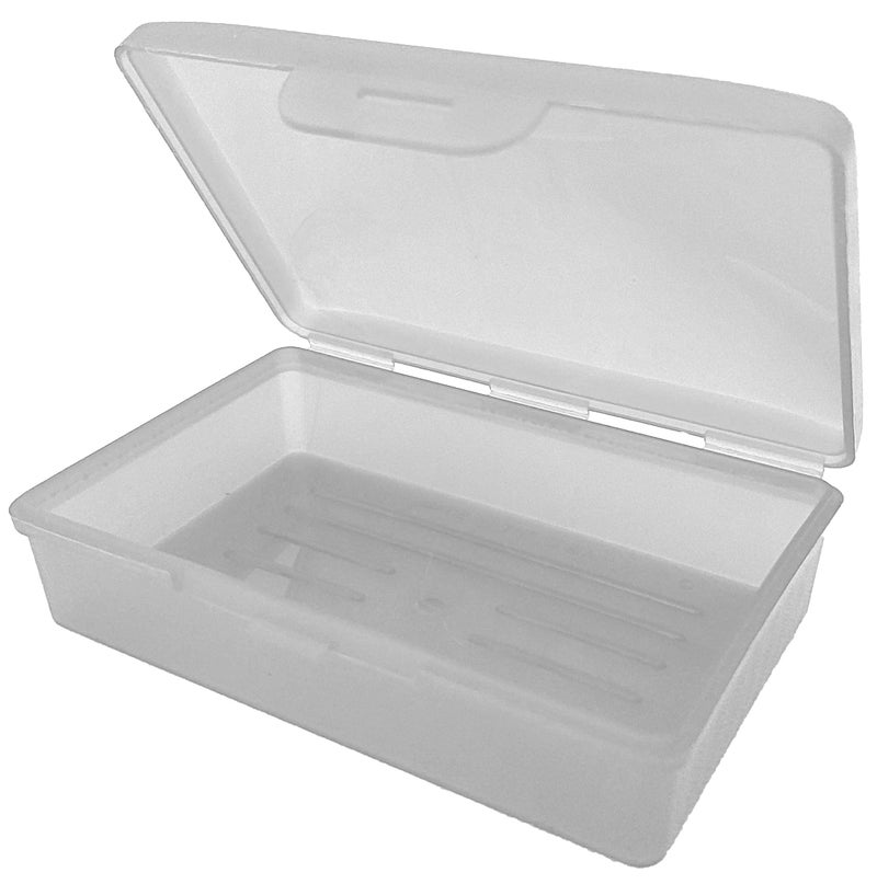 American Comb Travel Soap Box with lid - Clear White - Perfect for Traveling  Gym  or Storage. Made in The USA. - Image 2